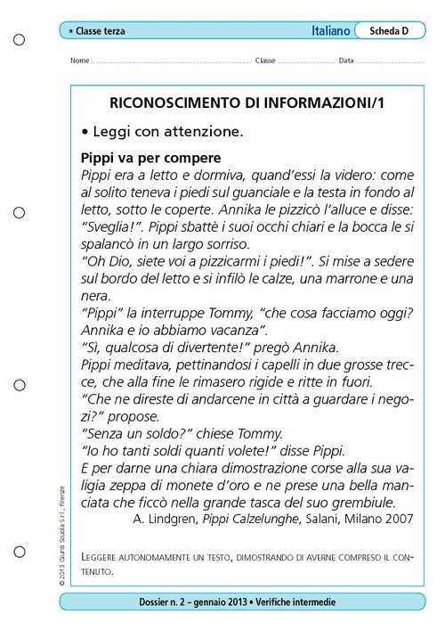 Riconoscimento di informazioni/1 | Giunti Scuola Riconoscimento di informazioni/1 | Giunti Scuola