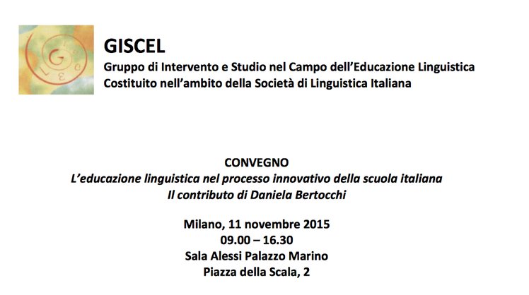 Ricordando Daniela Bertocchi, parliamo anche di Italiano L2 l'11 novembre a Milano | Giunti Scuola Ricordando Daniela Bertocchi, parliamo anche di Italiano L2 l'11 novembre a Milano | Giunti Scuola