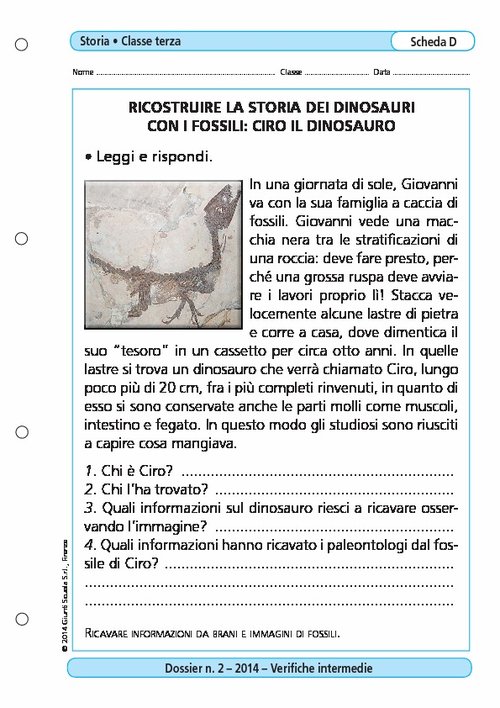 Ricostruire la storia dei dinosauri con i fossili: Ciro il dinosauro | Giunti Scuola Ricostruire la storia dei dinosauri con i fossili: Ciro il dinosauro | Giunti Scuola