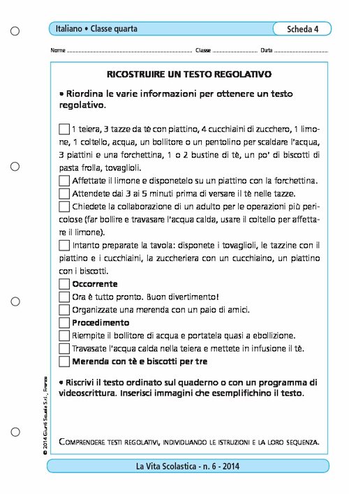 Ricostruire un testo regolativo | Giunti Scuola Ricostruire un testo regolativo | Giunti Scuola