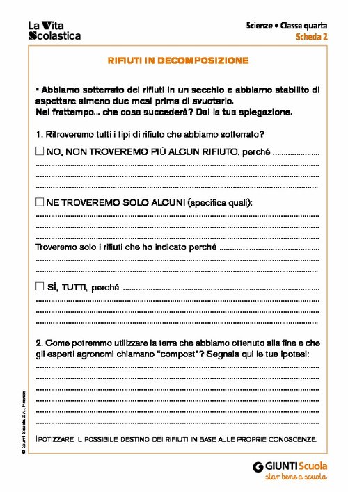 Rifiuti in decomposizione | Giunti Scuola Rifiuti in decomposizione | Giunti Scuola