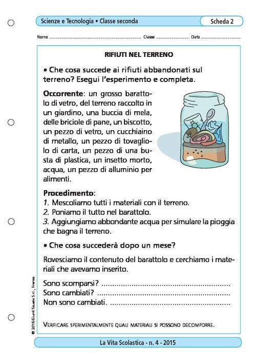 Rifiuti nel terreno | Giunti Scuola Rifiuti nel terreno | Giunti Scuola