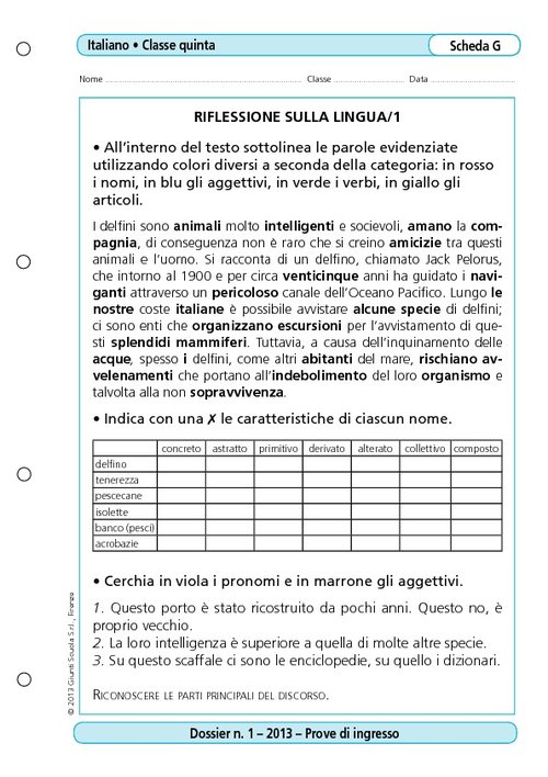 Riflessione sulla lingua/1 | Giunti Scuola Riflessione sulla lingua/1 | Giunti Scuola
