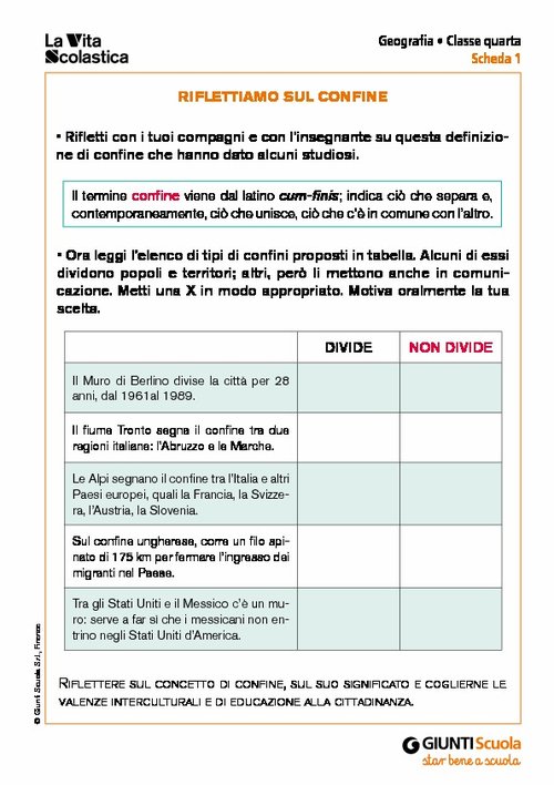 Riflettiamo sul confine | Giunti Scuola Riflettiamo sul confine | Giunti Scuola