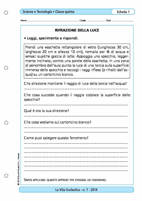 Rifrazione della luce | Giunti Scuola Rifrazione della luce | Giunti Scuola