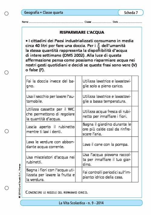 Risparmiare l'acqua | Giunti Scuola Risparmiare l'acqua | Giunti Scuola