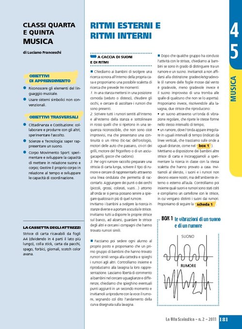 Ritmi esterni e ritmi interni | Giunti Scuola Ritmi esterni e ritmi interni | Giunti Scuola