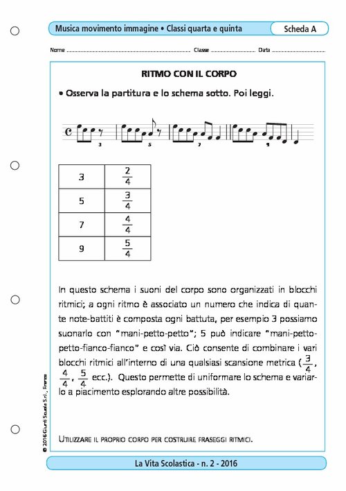 Ritmo con il corpo | Giunti Scuola Ritmo con il corpo | Giunti Scuola