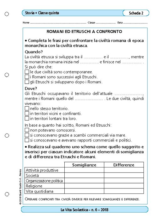 Romani ed Etruschi a confronto | Giunti Scuola Romani ed Etruschi a confronto | Giunti Scuola