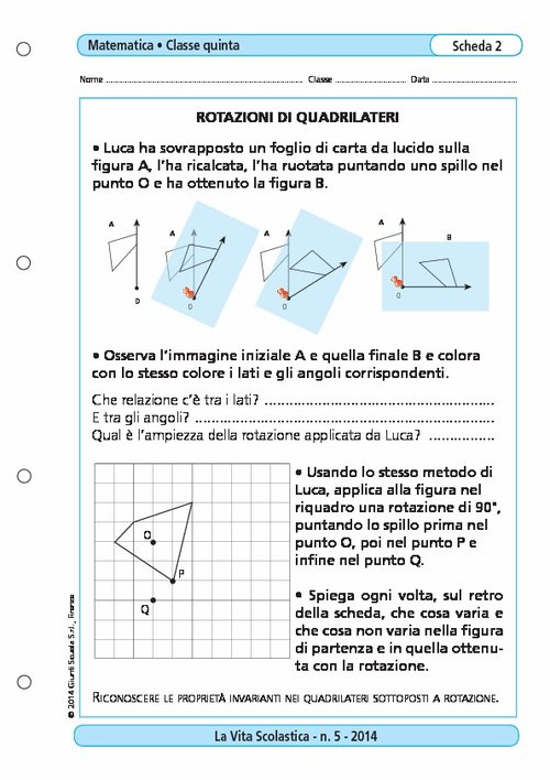 Rotazioni di quadrilateri | Giunti Scuola Rotazioni di quadrilateri | Giunti Scuola