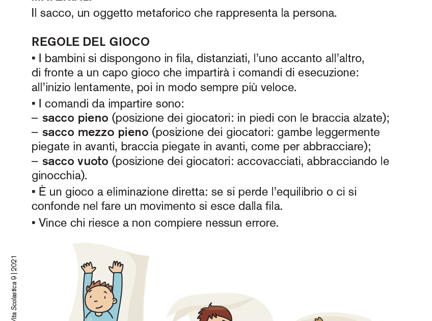Sacco pieno, sacco vuoto istruzioni Giunti Scuola