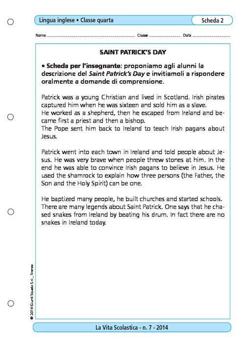 Saint Patrick's Day | Giunti Scuola Saint Patrick's Day | Giunti Scuola