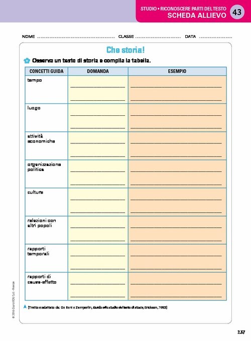 Scheda allievo 43 | Giunti Scuola