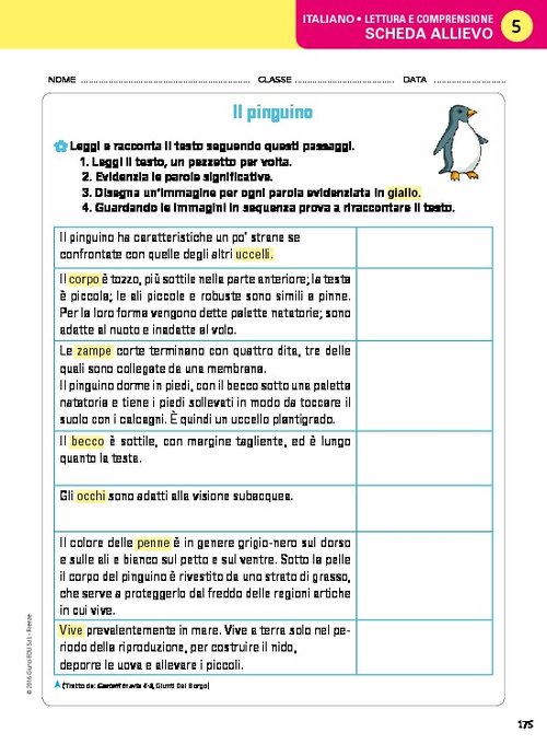 Scheda allievo 5 | Giunti Scuola Scheda allievo 5 | Giunti Scuola