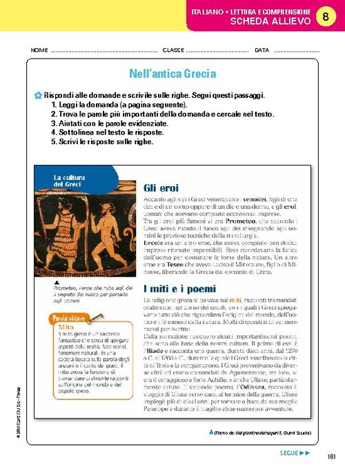 Scheda allievo 8 | Giunti Scuola Scheda allievo 8 | Giunti Scuola