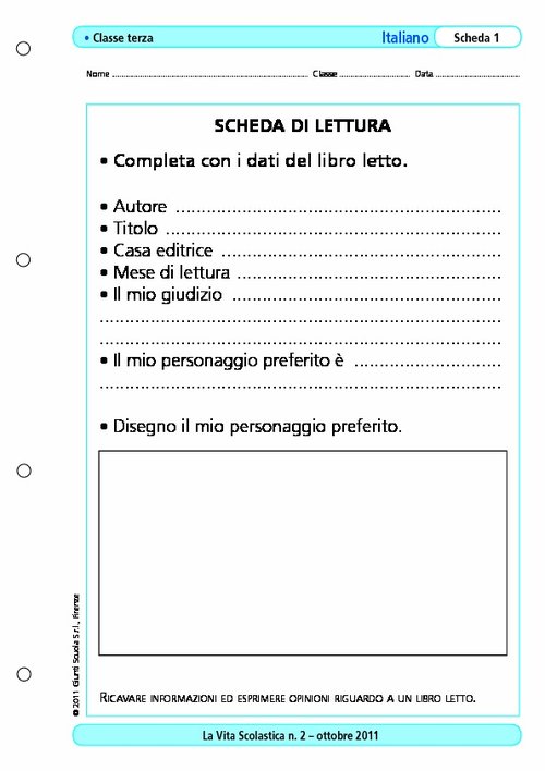 Scheda di lettura | Giunti Scuola Scheda di lettura | Giunti Scuola