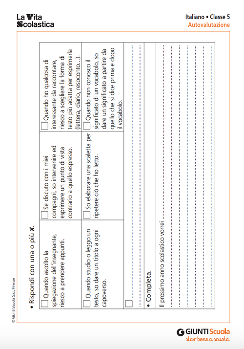 Schede per l'autovalutazione classe quinta – Verifiche finali 2020-2021 | Giunti Scuola Schede per l'autovalutazione classe quinta – Verifiche finali 2020-2021 | Giunti Scuola