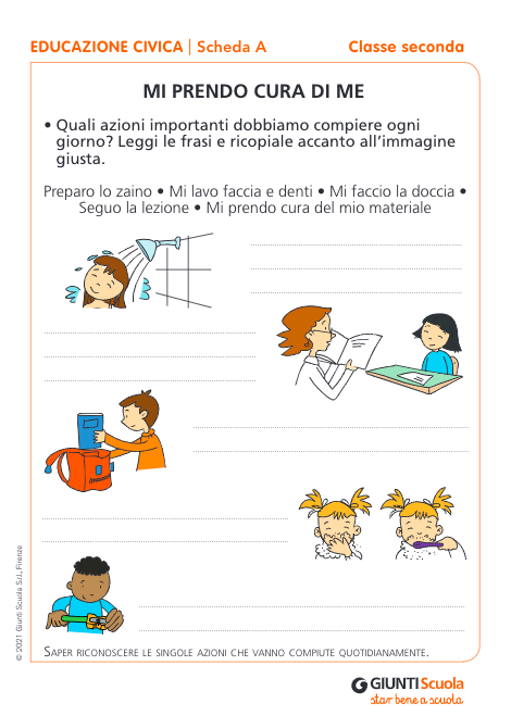 Schede prove di ingresso | Educazione Civica 2 | Giunti Scuola Schede prove di ingresso | Educazione Civica 2 | Giunti Scuola