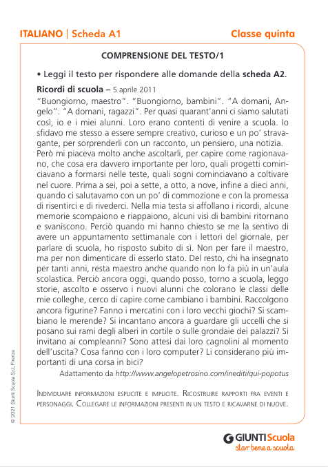 Schede Didattiche Grammaticali Di Quinta Elementare Schede Didattiche