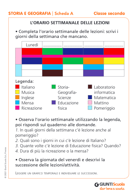Schede prove di ingresso | Storia e Geografia 2 | Giunti Scuola Schede prove di ingresso | Storia e Geografia 2 | Giunti Scuola
