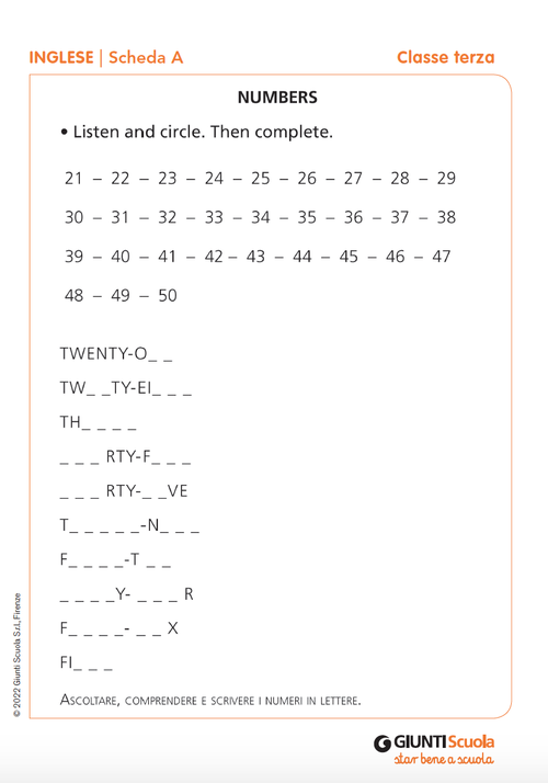 Schede verifiche intermedie | Inglese 3 | Giunti Scuola Schede verifiche intermedie | Inglese 3 | Giunti Scuola
