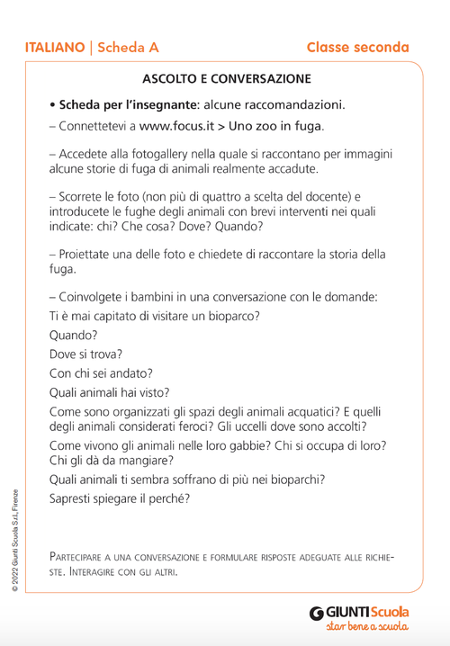 Schede verifiche intermedie | Italiano 2 | Giunti Scuola