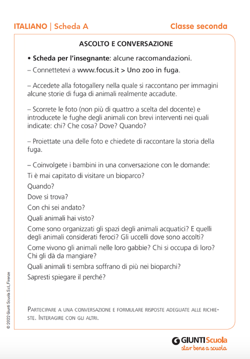 Schede verifiche intermedie | Italiano 2 | Giunti Scuola Schede verifiche intermedie | Italiano 2 | Giunti Scuola