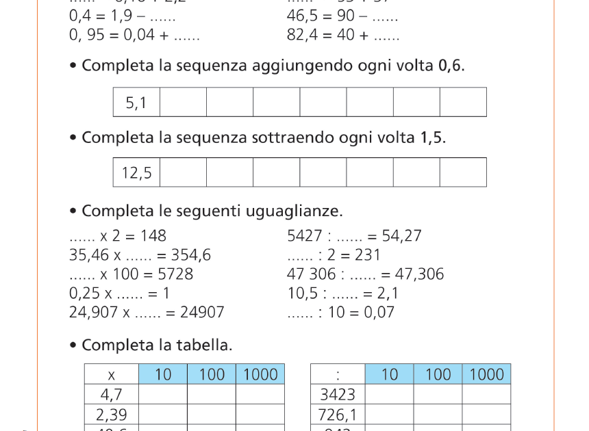 Prove Di Verifica Classe Quarta Elementare Matematica Schede verifiche intermedie | Matematica 5 | Giunti Scuola