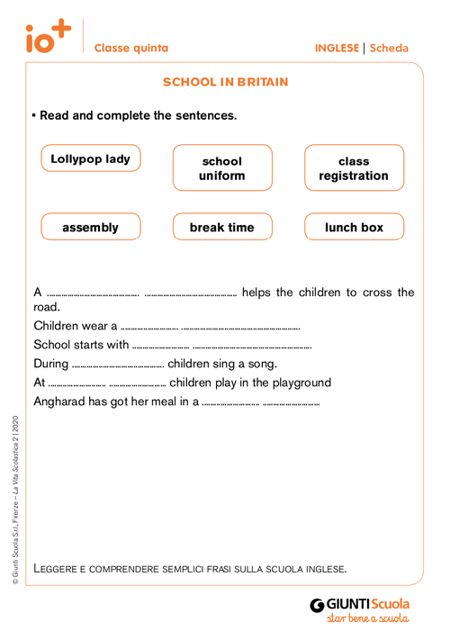 School in Britain | Giunti Scuola School in Britain | Giunti Scuola