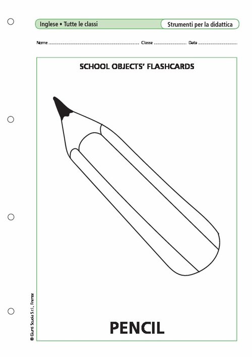 School objects' Flashcards | Giunti Scuola