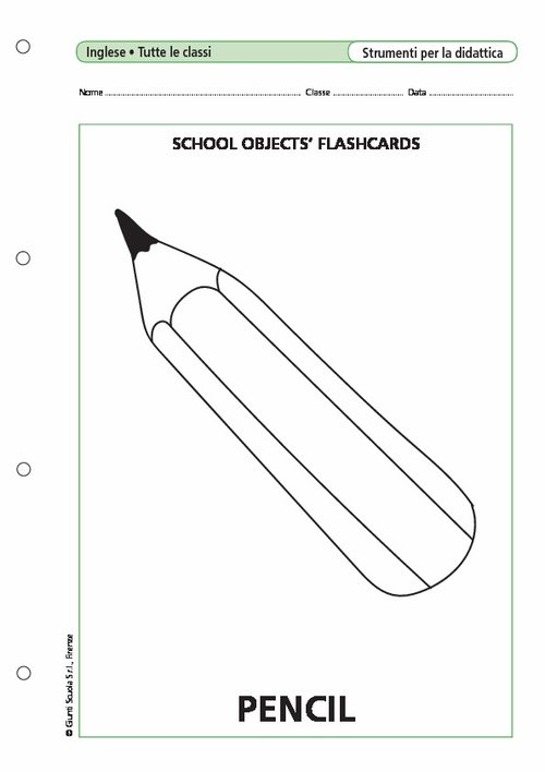 School objects' Flashcards | Giunti Scuola School objects' Flashcards | Giunti Scuola