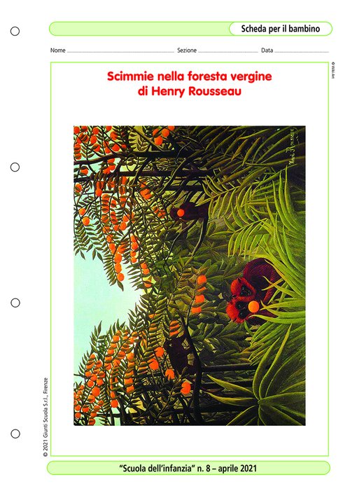 "Scimmie nella foresta vergine" di Henry Rousseau | Giunti Scuola
