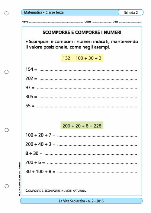 Scomporre e comporre numeri | Giunti Scuola Scomporre e comporre numeri | Giunti Scuola