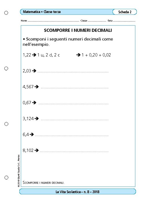 Scomporre i numeri decimali | Giunti Scuola Scomporre i numeri decimali | Giunti Scuola