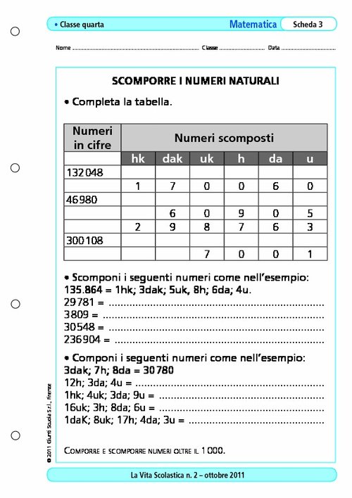 Scomporre i numeri naturali | Giunti Scuola Scomporre i numeri naturali | Giunti Scuola