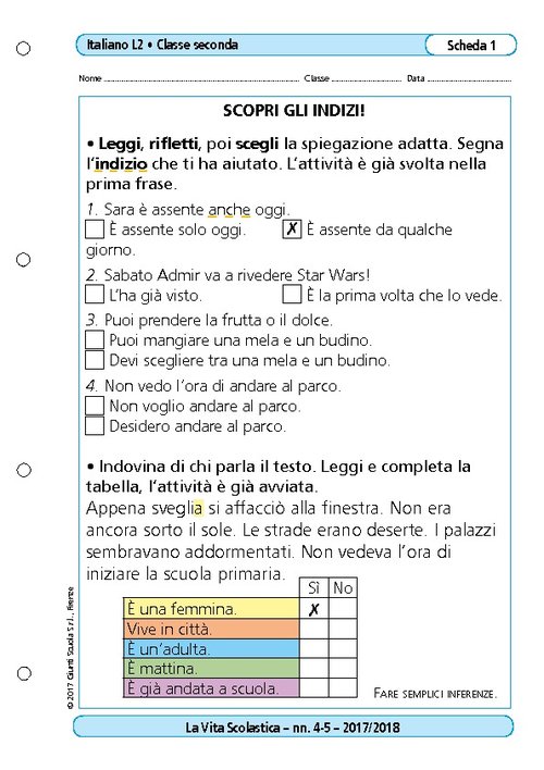 Scopri gli indizi! | Giunti Scuola Scopri gli indizi! | Giunti Scuola