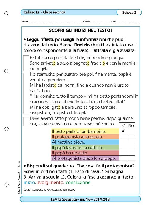 Scopri gli indizi nel testo! | Giunti Scuola