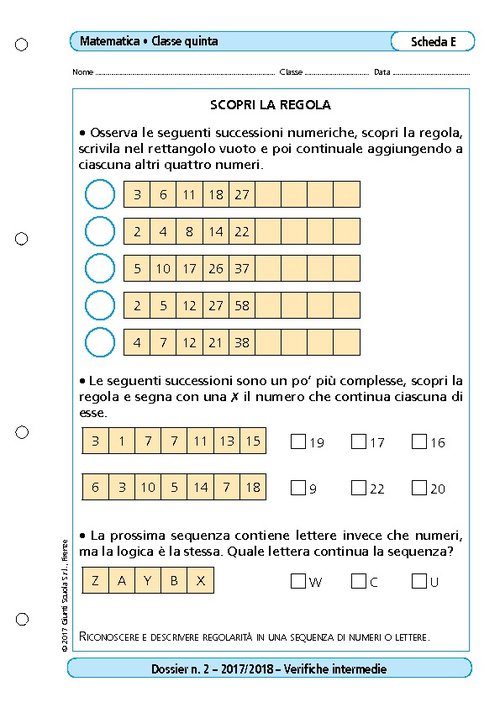 Scopri la regola | Giunti Scuola Scopri la regola | Giunti Scuola