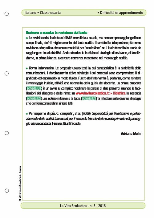 Scrivere a scuola: la revisione del testo | Giunti Scuola