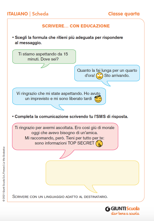 Scrivere... con educazione | Giunti Scuola Scrivere... con educazione | Giunti Scuola