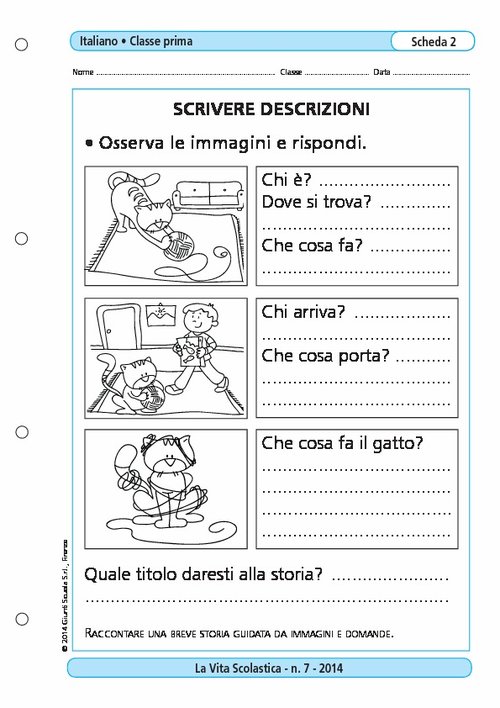 Scrivere descrizioni | Giunti Scuola Scrivere descrizioni | Giunti Scuola