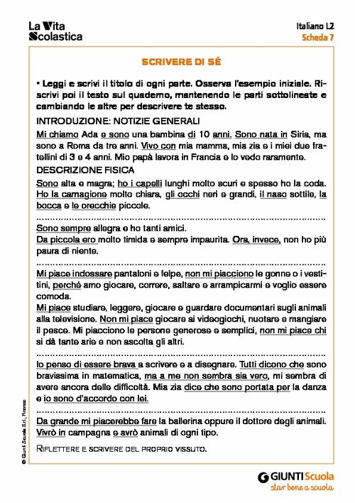 Scrivere di sé | Giunti Scuola Scrivere di sé | Giunti Scuola