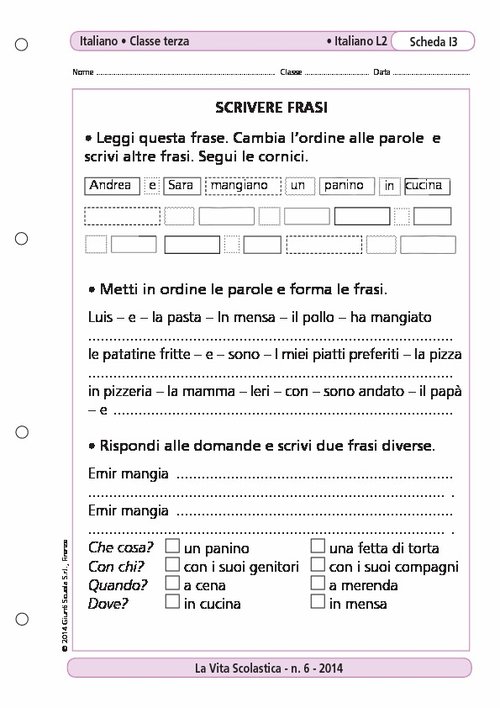 Scrivere frasi | Giunti Scuola Scrivere frasi | Giunti Scuola