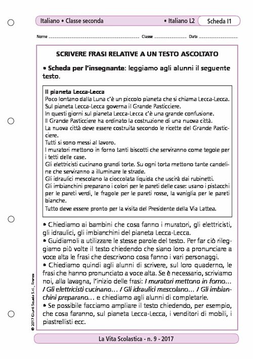 Scrivere frasi relative a un testo ascoltato | Giunti Scuola Scrivere frasi relative a un testo ascoltato | Giunti Scuola