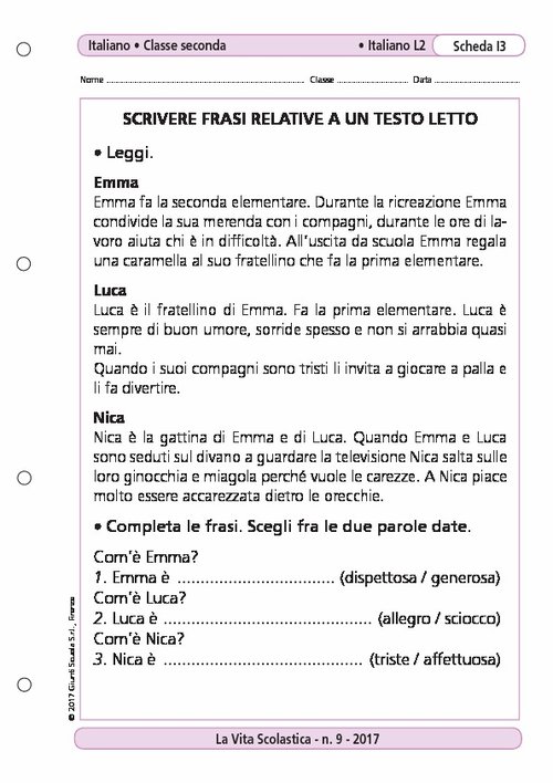 Scrivere frasi relative a un testo letto | Giunti Scuola Scrivere frasi relative a un testo letto | Giunti Scuola