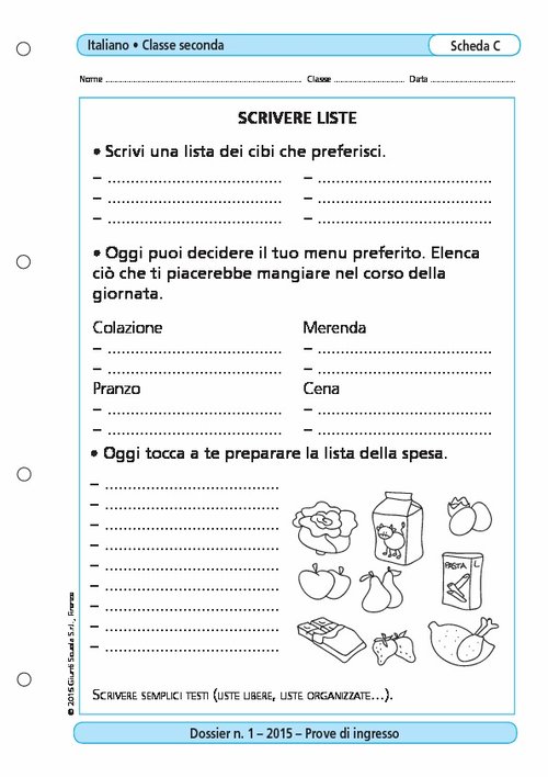 Scrivere liste | Giunti Scuola