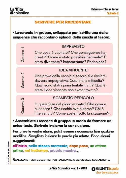 Scrivere per raccontare | Giunti Scuola Scrivere per raccontare | Giunti Scuola