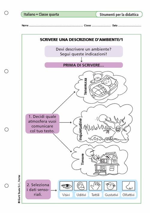 Scrivere una descrizione d'ambiente | Giunti Scuola Scrivere una descrizione d'ambiente | Giunti Scuola