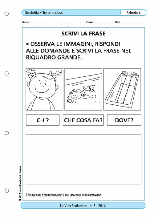 Scrivi la frase | Giunti Scuola Scrivi la frase | Giunti Scuola