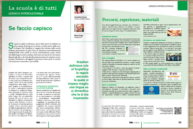 "Se faccio capisco", lessico interculturale su "La Vita Scolastica" | Giunti Scuola